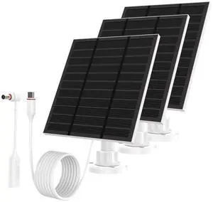 Solar Panels for Ring Camera Outdoor (New Generation)) 5W 5V Solar Panel Charger with USB-C&plug for Spotlight Cam Plus&stick up Cam Pro.Waterproof IP65 360°adjustable 10FT Cable (White, 3) Solar Panels for Ring Camera Outdoor (New Generation)) 5W 5V Solar Panel Charger with USB-C&plug for Spotlight Cam Plus&stick up Cam Pro.Waterproof IP65 360°adjustable 10FT Cable (White, 3)
