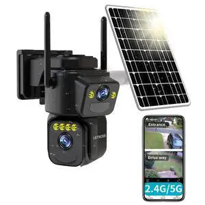 Security Cameras Outdoor WiFi,5G/2.4G Cameras for Home Security Solar Power with Dual Lens,Motion Detection,Night Vision,2-Way Audio,Weather Proof,No Subscription Fee Security Cameras Outdoor WiFi,5G/2.4G Cameras for Home Security Solar Power with Dual Lens,Motion Detection,Night Vision,2-Way Audio,Weather Proof,No Subscription Fee
