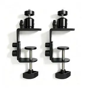 2 Pcs C-Clamp Mount with Mini Ball Head Mount, 1/4" Screw Mount Adapter Camera Clamp for Desk/Deck/Branch/Railing, Compatible with Arlo, Wyze, Ring Stick Up Cam and More (Black, 3.1in) 2 Pcs C-Clamp Mount with Mini Ball Head Mount, 1/4" Screw Mount Adapter Camera Clamp for Desk/Deck/Branch/Railing, Compatible with Arlo, Wyze, Ring Stick Up Cam and More (Black, 3.1in)