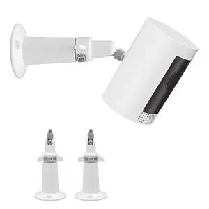 (Metal 2 Pack) 360 Degrees Adjustable Security Wall Mount for Ring Stick Up Cam/Ring Outdoor Cam Plus/Wyze Cam/Eufy Cam/Arlo Cameras, Fits All Cameras with Standard 1/4 Threaded Holes-White (Metal 2 Pack) 360 Degrees Adjustable Security Wall Mount for Ring Stick Up Cam/Ring Outdoor Cam Plus/Wyze Cam/Eufy Cam/Arlo Cameras, Fits All Cameras with Standard 1/4 Threaded Holes-White