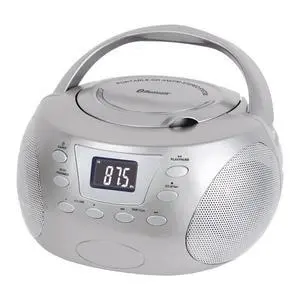 HX-332CD CD Boombox, Alarm Clock Radio, Bluetooth (Silver) HX-332CD CD Boombox, Alarm Clock Radio, Bluetooth (Silver)