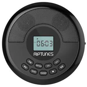 CD Player Portable Rechargeable Battery Bulit-in - Wireless, Dual Speakers Anti-Skip Protection - Compatible MP3 USB- Black CD Player Portable Rechargeable Battery Bulit-in - Wireless, Dual Speakers Anti-Skip Protection - Compatible MP3 USB- Black