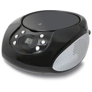 Portable CD Boombox with AM/FM Radio, Stereo Speakers & AUX Input Portable CD Boombox with AM/FM Radio, Stereo Speakers & AUX Input