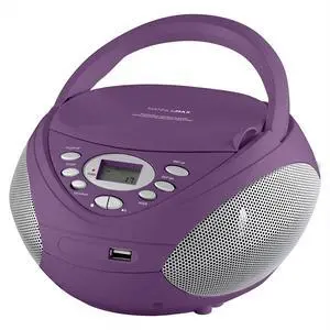 HX-326CD CD/MP3 Boombox with Radio and USB Port (Purple) HX-326CD CD/MP3 Boombox with Radio and USB Port (Purple)