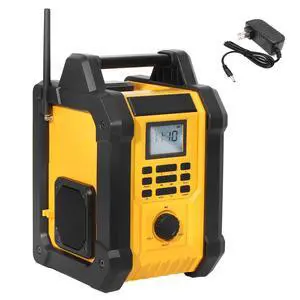 Jobsite Radio Speaker, Compatible with DeWalt 20V MAX Battery, IPX54 Waterproof Portable Wireless Stereo,Strong Signal Reception, AM/FM, TWS, 100ft Range, AC/DC Powered(Tool Only) Jobsite Radio Speaker, Compatible with DeWalt 20V MAX Battery, IPX54 Waterproof Portable Wireless Stereo,Strong Signal Reception, AM/FM, TWS, 100ft Range, AC/DC Powered(Tool Only)