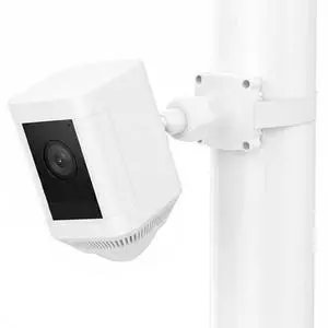 Adjustable Wall Mount Compatible with Ring Spotlight Cam Pro/Plus (Battery), Ring Stick Up Cam (Battery), Outdoor Security Camera Mount with Strap for Wall, Pole or Tree Installation, White Adjustable Wall Mount Compatible with Ring Spotlight Cam Pro/Plus (Battery), Ring Stick Up Cam (Battery), Outdoor Security Camera Mount with Strap for Wall, Pole or Tree Installation, White