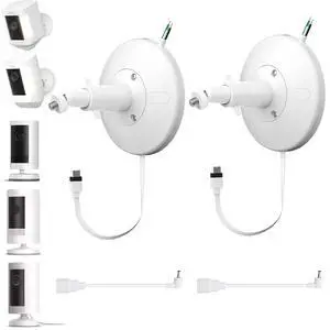 Hardwired Kit for Ring Cams (Outdoor Cam Plus, Stick Up Cam, Spotlight Cam Pro/Plus), IP67 Waterproof Design for Outdoor or Indoor Use,White-2Pack Hardwired Kit for Ring Cams (Outdoor Cam Plus, Stick Up Cam, Spotlight Cam Pro/Plus), IP67 Waterproof Design for Outdoor or Indoor Use,White-2Pack