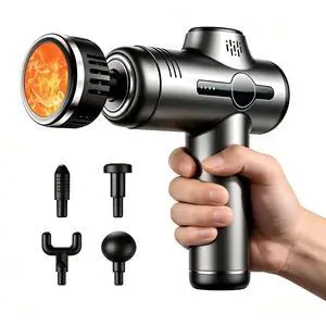 Massage Gun with Heat, Powerful Warming Massage, Home & Travel,Grey Massage Gun with Heat, Powerful Warming Massage, Home & Travel,Grey