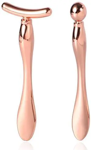 2 Pcs Metal Eye Cream Applicator Face Roller Massager Tool,Eye Massage Wand Stick Women for Facial Massager for Reducing Puffiness Wrinkle gift for women 2 Pcs Metal Eye Cream Applicator Face Roller Massager Tool,Eye Massage Wand Stick Women for Facial Massager for Reducing Puffiness Wrinkle gift for women