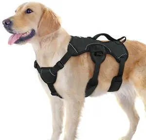 Escape Proof Dog Harness for Large, No Pull with Lift Handle Escape Proof Dog Harness for Large, No Pull with Lift Handle