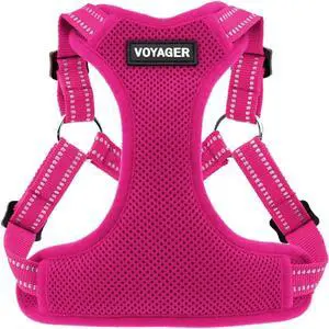 Voyager Step-in Flex Adjustable Dog Harness - Fuchsia, Medium Voyager Step-in Flex Adjustable Dog Harness - Fuchsia, Medium