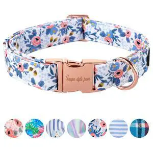 Dog Collar Metal Buckle Red Rose Puppy Collar Flower Gift Durable Cute for Small Medium Large Boys Girls Dogs Dog Collar Metal Buckle Red Rose Puppy Collar Flower Gift Durable Cute for Small Medium Large Boys Girls Dogs