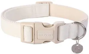 Cotton Hemp Dog Collar, Heavy-Duty White Dog Collar Adjustable Soft Natural Fabric Pet Dog Collar Cute Wedding Puppy Necklace for Small Medium Large Dogs Cotton Hemp Dog Collar, Heavy-Duty White Dog Collar Adjustable Soft Natural Fabric Pet Dog Collar Cute Wedding Puppy Necklace for Small Medium Large Dogs