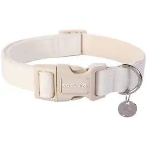 Cotton Hemp Dog Collar, Heavy-Duty White Dog Collar Adjustable Soft Natural Fabric Pet Dog Collar Cute Wedding Puppy Necklace for Small Medium Large Dogs Cotton Hemp Dog Collar, Heavy-Duty White Dog Collar Adjustable Soft Natural Fabric Pet Dog Collar Cute Wedding Puppy Necklace for Small Medium Large Dogs