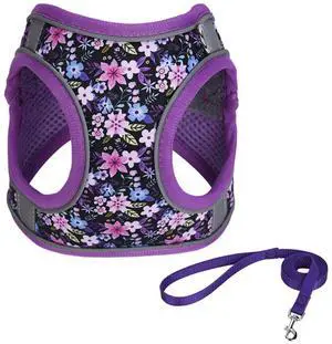 Step in Dog Harness No Pull Flower Adjustable Soft Mesh Harness Step in Dog Harness No Pull Flower Adjustable Soft Mesh Harness