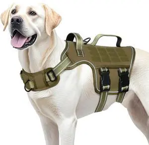 Dog Harness for Large Dogs, No Pull Tactical Vest with Front Clips Dog Harness for Large Dogs, No Pull Tactical Vest with Front Clips