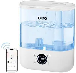 Top Fill Humidifiers for Bedroom, 5 L Cool Mist 36H Super Long Time, Quiet 28dB Essential Oil Diffuser for Baby & Plants, 3 Adjustable Mist with Touch/APP/7-color Nightlight, Auto Shut-off, White Top Fill Humidifiers for Bedroom, 5 L Cool Mist 36H Super Long Time, Quiet 28dB Essential Oil Diffuser for Baby & Plants, 3 Adjustable Mist with Touch/APP/7-color Nightlight, Auto Shut-off, White