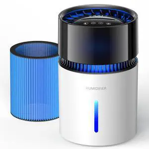 Mist-Free Evaporative Humidifier for Bedroom, Top Fill Humidifier Work with Tap Water, Touch Control,USB Powered, Sleep Mode, Night Light,18H Timer, Easy-Clean Design for Home Office-3L Mist-Free Evaporative Humidifier for Bedroom, Top Fill Humidifier Work with Tap Water, Touch Control,USB Powered, Sleep Mode, Night Light,18H Timer, Easy-Clean Design for Home Office-3L