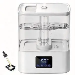 4L Top Fill Humidifiers for Bedroom & 60H Runtime - Cool Mist 3 Mist Levels, 8H Timer, Essential Oil Tray, Humidity Display, Quiet for Bedroom, Baby, Large Room 4L Top Fill Humidifiers for Bedroom & 60H Runtime - Cool Mist 3 Mist Levels, 8H Timer, Essential Oil Tray, Humidity Display, Quiet for Bedroom, Baby, Large Room