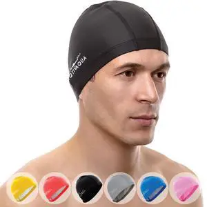 Swim Cap Swimming Caps for Women Men Adult Kids Girls Boys Youth Hat (Black Color) Swim Cap Swimming Caps for Women Men Adult Kids Girls Boys Youth Hat (Black Color)