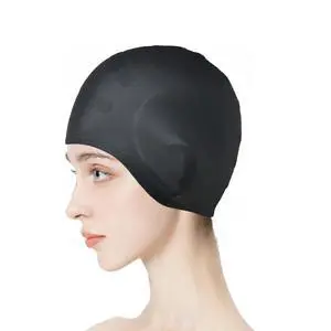 Silicone Swim Cap for Long Hair Women & Men, 3D Ear Protection, Waterproof Anti-Slip Swimming Cap for Adults Teens Silicone Swim Cap for Long Hair Women & Men, 3D Ear Protection, Waterproof Anti-Slip Swimming Cap for Adults Teens