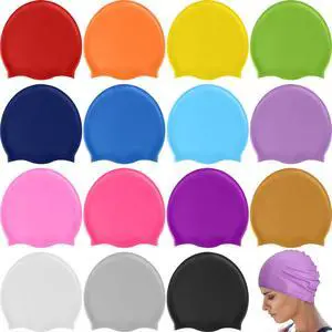 15 Pcs 15/36 Pcs Unisex Adult Silicone Swim Cap Waterproof Swimming Cap Bulk for Women Men Adult Non Slip Pool Hat Elastic Silicone Caps Water Resistant for Long Short Hair (Bright Color) 15 Pcs 15/36 Pcs Unisex Adult Silicone Swim Cap Waterproof Swimming Cap Bulk for Women Men Adult Non Slip Pool Hat Elastic Silicone Caps Water Resistant for Long Short Hair (Bright Color)