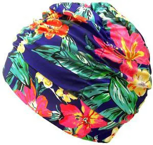 Pleated Swimming Cap Long Hair Swim Cap Bathing Cap, Non-Waterproof (Canna) Pleated Swimming Cap Long Hair Swim Cap Bathing Cap, Non-Waterproof (Canna)