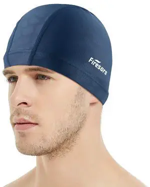 Fabric Swim Cap, Soft Stretch Swimming Hat for Long Hair & Short Hair Fabric Swim Cap, Soft Stretch Swimming Hat for Long Hair & Short Hair