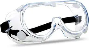 Anti-Fog Protective Safety Goggles Clear Lens Wide-Vision Adjustable Chemical Splash Eye Protection Soft Lightweight Eyewear Anti-Fog Protective Safety Goggles Clear Lens Wide-Vision Adjustable Chemical Splash Eye Protection Soft Lightweight Eyewear