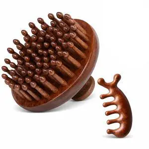 Wooden Scalp Massager for Hair Growth,Bamboo Head Massage Brush with Comb Wooden Scalp Massager for Hair Growth,Bamboo Head Massage Brush with Comb