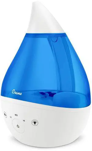 4-in-1 Drop 2.0 Ultrasonic Cool Mist Humidifier with Sound Machine, Night Light, Aroma Tray, 1 Gallon Top Fill, Blue & White 4-in-1 Drop 2.0 Ultrasonic Cool Mist Humidifier with Sound Machine, Night Light, Aroma Tray, 1 Gallon Top Fill, Blue & White