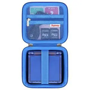 Hard Carrying Case for Anbernic RG Rotate/ RG34XXSP/ RG35XXSP Retro Handheld Game Console/ Game Boy Advance SP, Retro Game Travel Storage Holder with Mesh Bag for Battery, USB Cable, Blue Hard Carrying Case for Anbernic RG Rotate/ RG34XXSP/ RG35XXSP Retro Handheld Game Console/ Game Boy Advance SP, Retro Game Travel Storage Holder with Mesh Bag for Battery, USB Cable, Blue