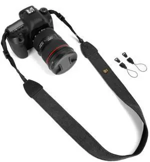 Camera Strap Canvas Black Shoulder Strap with Quick Release Buckles Camera Strap Canvas Black Shoulder Strap with Quick Release Buckles