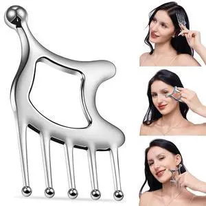 Stainless Steel Gua Sha Tool; Portable Scalp Massage Tool Stainless Steel Gua Sha Tool; Portable Scalp Massage Tool