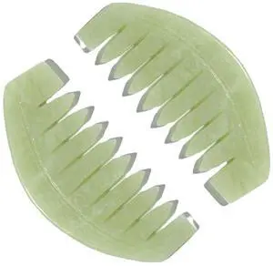 Natural Jade Head Massager, 2 Pcs Multi-Functional Massager for Head Caring and Acupoint Treatment, Guasha Scraping Scalp Comb Natural Jade Head Massager, 2 Pcs Multi-Functional Massager for Head Caring and Acupoint Treatment, Guasha Scraping Scalp Comb