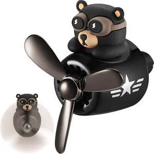 Car Air Freshener Cute Bear Vent Clip Diffuser with Rotating Propeller Car Air Freshener Cute Bear Vent Clip Diffuser with Rotating Propeller