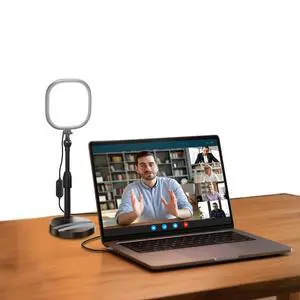 Basics 5" Full Screen LED Ring Light with Stand for Desk Video Calls, CRI95, 10W Bi Color Edge Lit Zoom Conference Lighting for Computer Laptop Webcam Phone Streaming Recording, NL10 Basics 5" Full Screen LED Ring Light with Stand for Desk Video Calls, CRI95, 10W Bi Color Edge Lit Zoom Conference Lighting for Computer Laptop Webcam Phone Streaming Recording, NL10