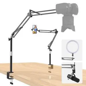 Overhead Camera Mount, Desk Camera Mount with Articulating Arm Overhead Camera Mount, Desk Camera Mount with Articulating Arm
