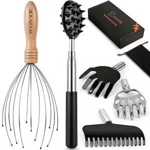 4 in 1 Telescoping Back Scratcher and Wooden Scalp Massager Kit 4 in 1 Telescoping Back Scratcher and Wooden Scalp Massager Kit