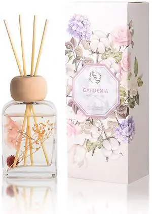 Reed Diffuser Set Gardenia Floral, 3.4 fl oz - Elegant Home Fragrance with Sticks - Long-Lasting Scented Oil Reed Diffuser for Bedroom, Bathroom Shelf Decor & Living Room(Gardenia Floral) Reed Diffuser Set Gardenia Floral, 3.4 fl oz - Elegant Home Fragrance with Sticks - Long-Lasting Scented Oil Reed Diffuser for Bedroom, Bathroom Shelf Decor & Living Room(Gardenia Floral)