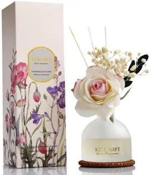 Reed Diffuser Set, 4.06 oz Scent Diffuser with 6 Sticks,Home Fragrance,Reed Diffuser for Bathroom Shelf Decor Crisp Linen Reed Diffuser Set, 4.06 oz Scent Diffuser with 6 Sticks,Home Fragrance,Reed Diffuser for Bathroom Shelf Decor Crisp Linen