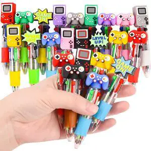 25 Pcs Video Game Multicolor Pen in One Cartoon Cute Fun 4-in-1 Cute Pens Bulk Kawaii Game Handle Level Up Games Console Shape Cool Ballpoint Pens for Fun Gifts 25 Pcs Video Game Multicolor Pen in One Cartoon Cute Fun 4-in-1 Cute Pens Bulk Kawaii Game Handle Level Up Games Console Shape Cool Ballpoint Pens for Fun Gifts