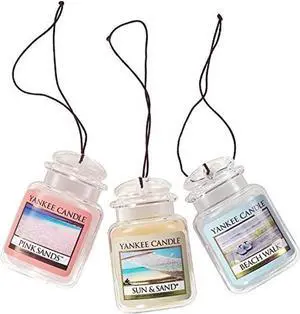 Hanging Car Jar Ultimate 3-Pack Air Fresheners Neutralizes Odors Up to 30 Days Includes: Beach Walk Pink Sands and Sun and Sand (Pack of 3) Hanging Car Jar Ultimate 3-Pack Air Fresheners Neutralizes Odors Up to 30 Days Includes: Beach Walk Pink Sands and Sun and Sand (Pack of 3)
