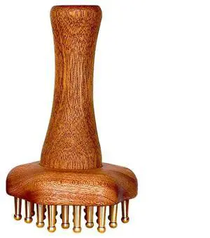 24-Teeth Copper Copper Head Massage Comb for Body and Scalp, Brass Body Massage Brush Rosewood Handle Body Massage for Abdomen Legs Back Portable Chinese SPA GuaSha Tool 24-Teeth Copper Copper Head Massage Comb for Body and Scalp, Brass Body Massage Brush Rosewood Handle Body Massage for Abdomen Legs Back Portable Chinese SPA GuaSha Tool