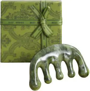 Meridian Massage Comb for Face & Scalp, Natural Stone, Stimulates Blood Circulation, Promotes Meridian Flow, Multi-Purpose Head Massager for Relaxation & Wellness (Jade-Green_Comb) Meridian Massage Comb for Face & Scalp, Natural Stone, Stimulates Blood Circulation, Promotes Meridian Flow, Multi-Purpose Head Massager for Relaxation & Wellness (Jade-Green_Comb)