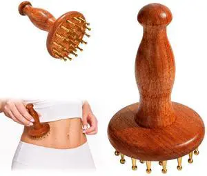 Meridian Massage Brush for Belly, 29-Teeth Brass Head Massage Tool Meridian Massage Brush for Belly, 29-Teeth Brass Head Massage Tool