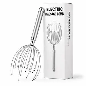 Head Massager Scalp, Electric Scalp Massager with 20 Metal Fingers Head Scratcher & Hair Massage Tool, Waterproof Head Massage for Stress Relief, Stocking Stuffers Gift for Women & Men Head Massager Scalp, Electric Scalp Massager with 20 Metal Fingers Head Scratcher & Hair Massage Tool, Waterproof Head Massage for Stress Relief, Stocking Stuffers Gift for Women & Men
