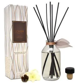 Reed Diffuser Set - Smoked Vanilla Scented Diffuser with Sticks Reed Diffuser Set - Smoked Vanilla Scented Diffuser with Sticks