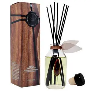 Reed Diffuser Set, Santal (Sandalwood) Scented Oil Diffuser with Sticks, Home Fragrance Accessories for Bathroom Shelf Decor, Diffusers for Home or Office Fall Decor, USA Made Reed Diffuser Set, Santal (Sandalwood) Scented Oil Diffuser with Sticks, Home Fragrance Accessories for Bathroom Shelf Decor, Diffusers for Home or Office Fall Decor, USA Made