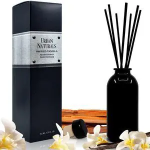 Reed Diffuser Set, Smoked Vanilla - Bathroom Shelf Décor Reed Diffuser Set, Smoked Vanilla - Bathroom Shelf Décor